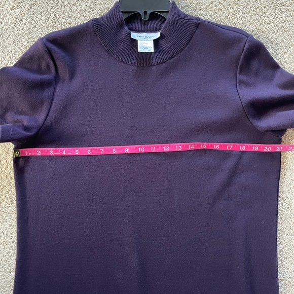 Purple Mock Neck Long Sleeve Sheath Dress for Cocktail Events - Picture 8 of 10